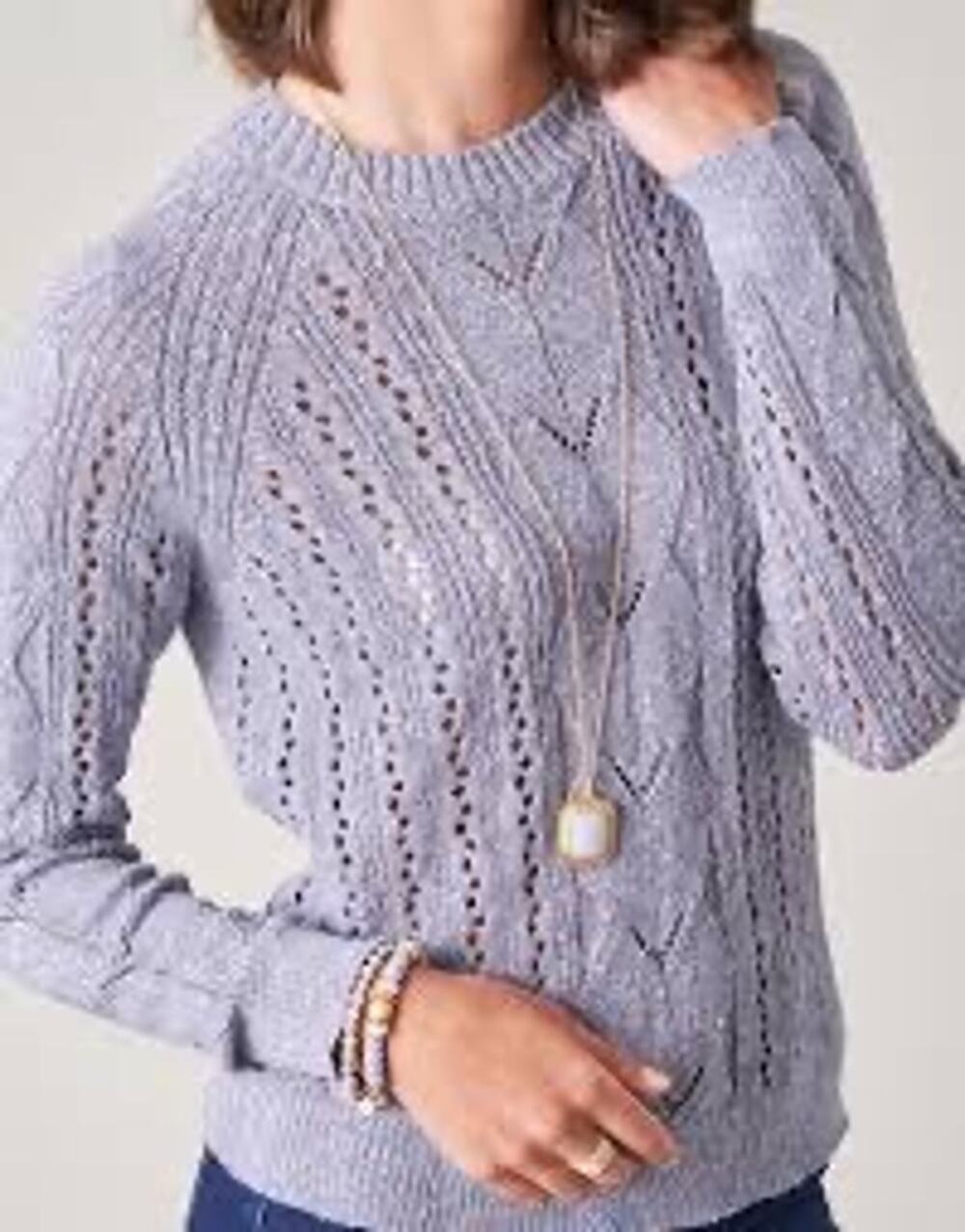 Spartina 449 Shelby Pullover Linen Blend Sweater Denim Blue Size XXL Coastal